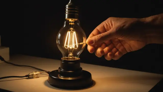 Mão trocando uma lâmpada por uma LED